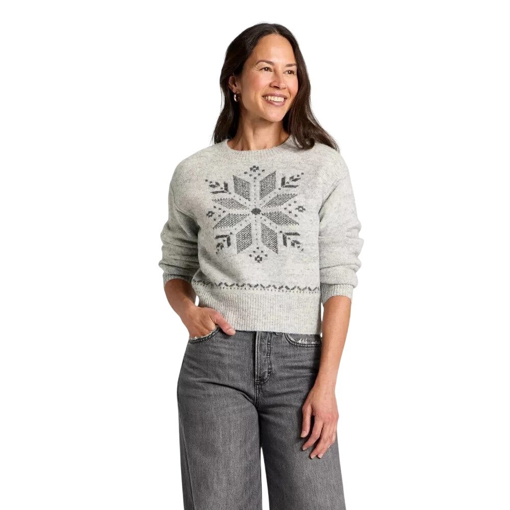 Universal Thread Women's Gray Snowflake Knit Pullover Sweater Size Small
